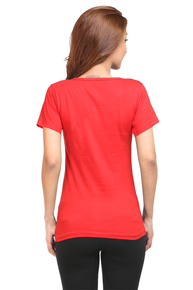TrendzyKart Girl Face Digital Print Women Half Sleeve T-Shirt
