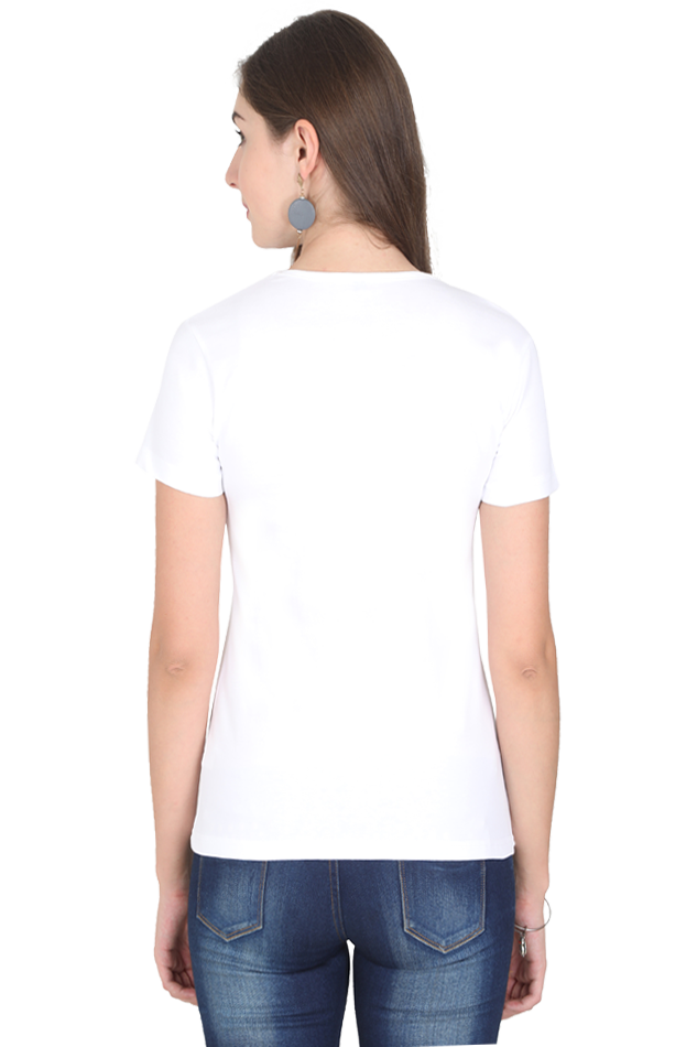 TrendzyKart Girl Face Digital Print Women Half Sleeve T-Shirt