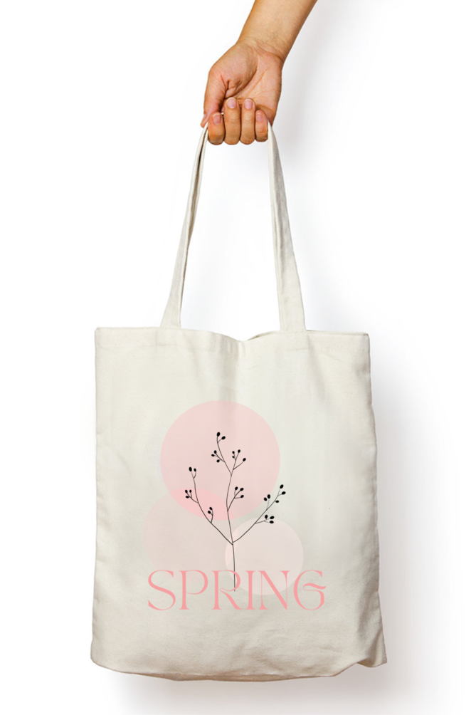 TrendzyKart Spring Print Unisex Zipper Tote Bag
