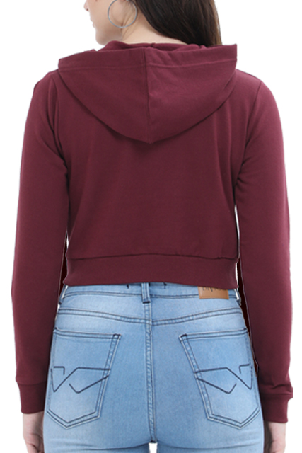 TrendzyKart About Journey Digital Print Women Crop Hoodies
