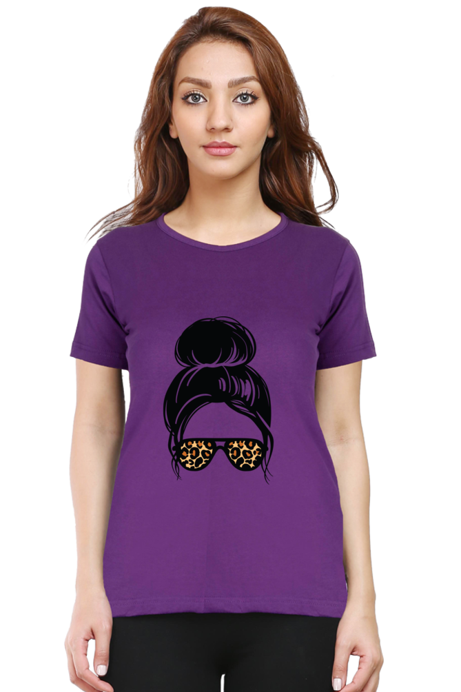 TrendzyKart Girl Face Digital Print Women Half Sleeve T-Shirt