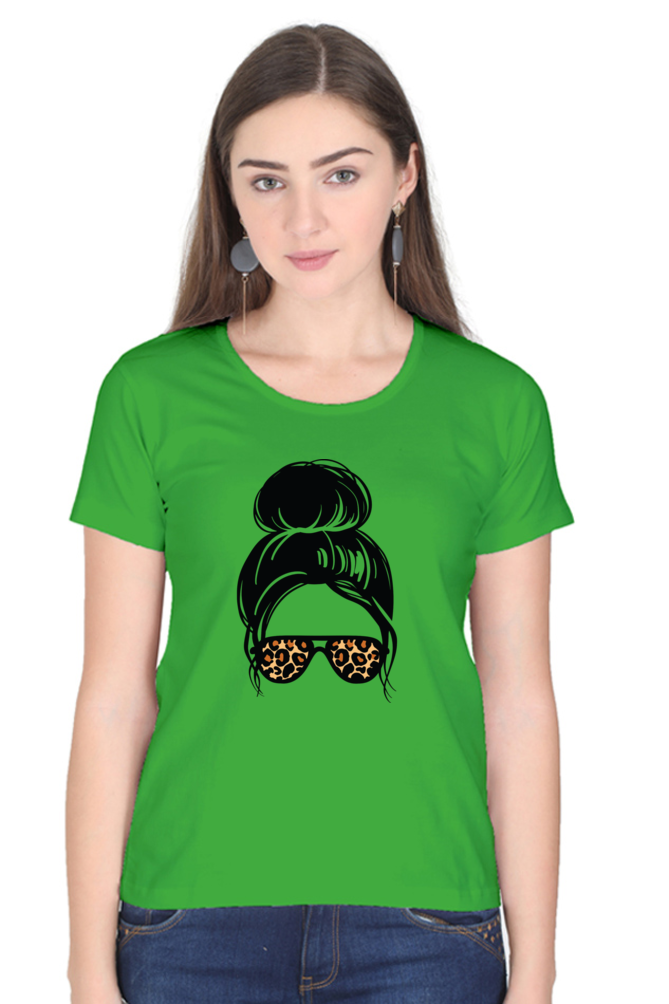 TrendzyKart Girl Face Digital Print Women Half Sleeve T-Shirt
