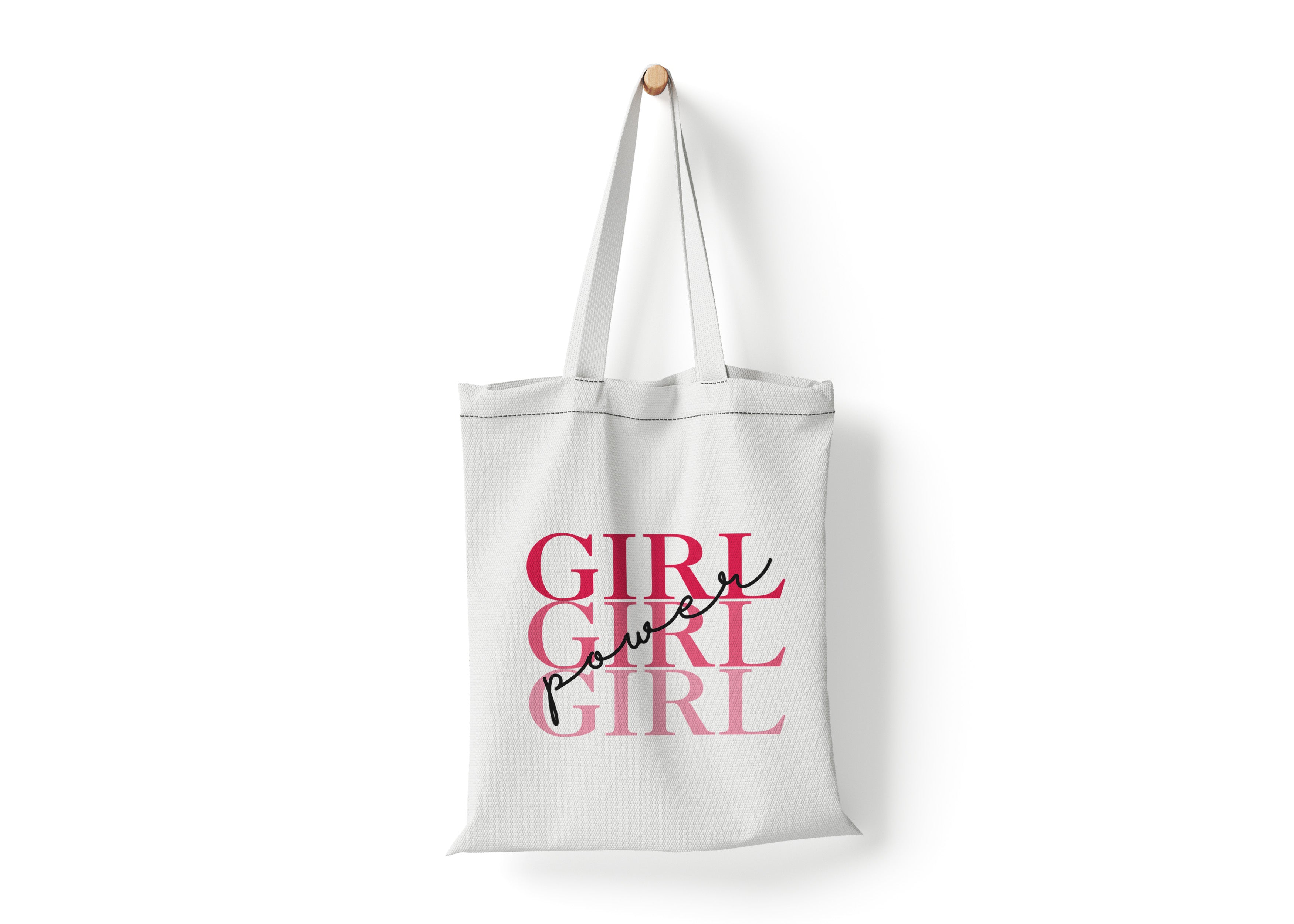 TrendzyKart Girls Power Print Unisex Zipper Tote Bag