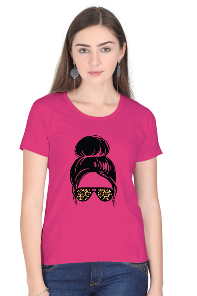 TrendzyKart Girl Face Digital Print Women Half Sleeve T-Shirt
