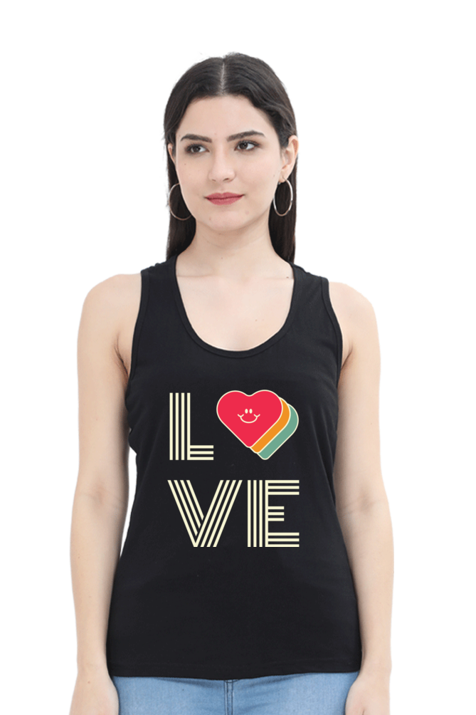 TrendzyKart Love Print Women Tank Top
