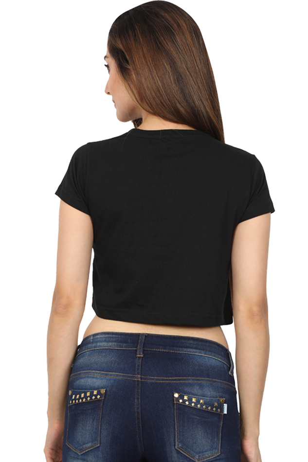 TrendzyKart Born To Be Free Digital Print Women Crop Top