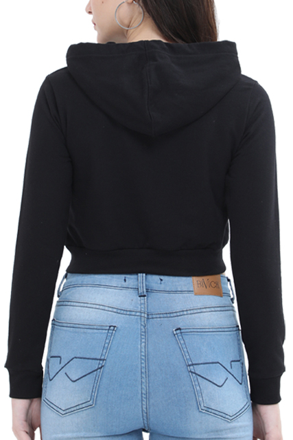 TrendzyKart About Journey Digital Print Women Crop Hoodies