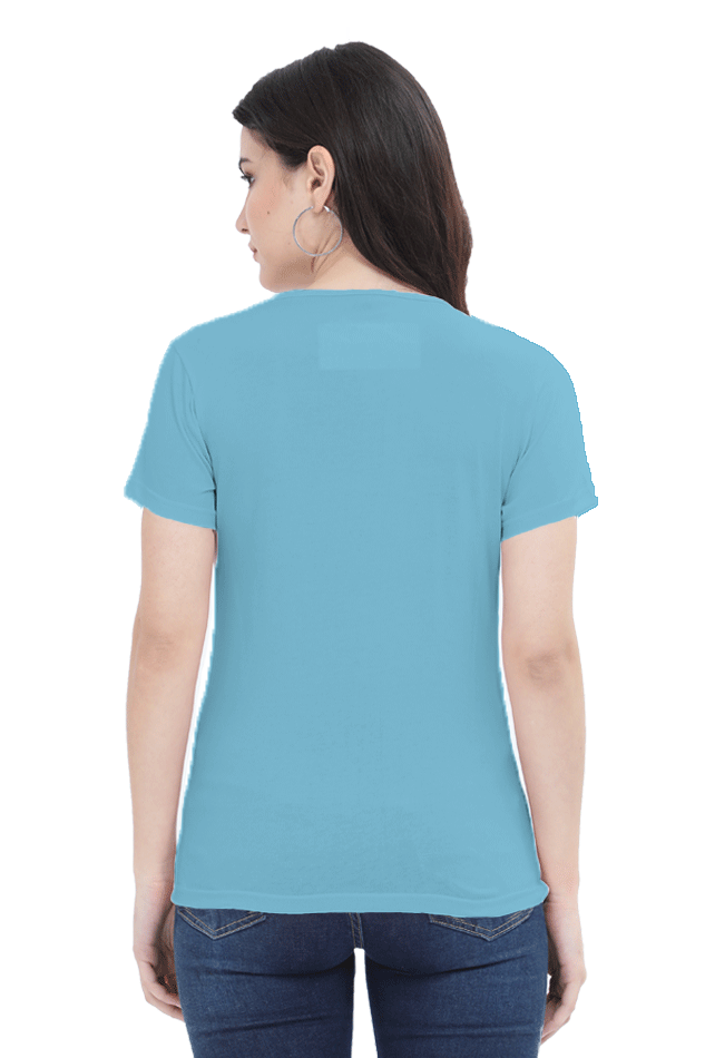 TrendzyKart Girl Face Digital Print Women Half Sleeve T-Shirt