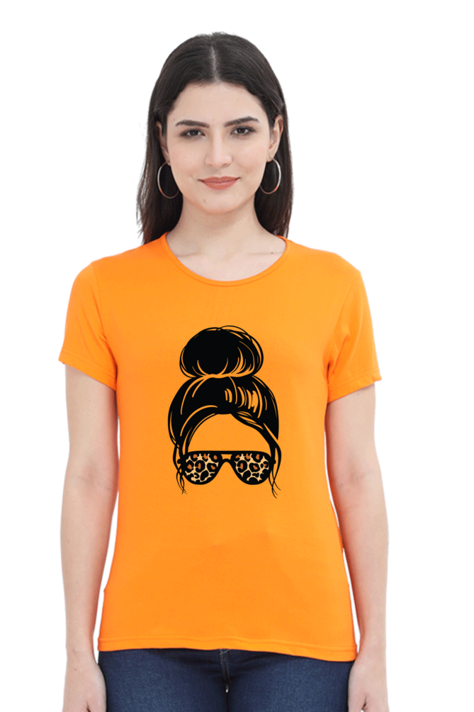 TrendzyKart Girl Face Digital Print Women Half Sleeve T-Shirt