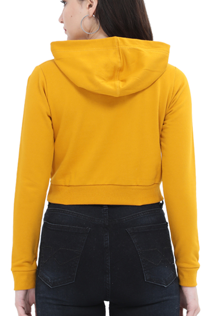 TrendzyKart About Journey Digital Print Women Crop Hoodies